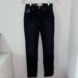 REVICE Denim Black Straight Leg Jeans Size 27